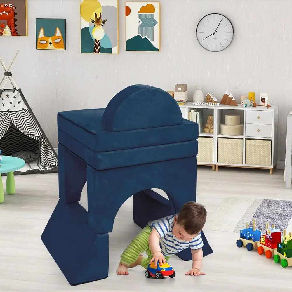 LISM Modular Kids Play Couch 10-Piece Sectional Sofa Set