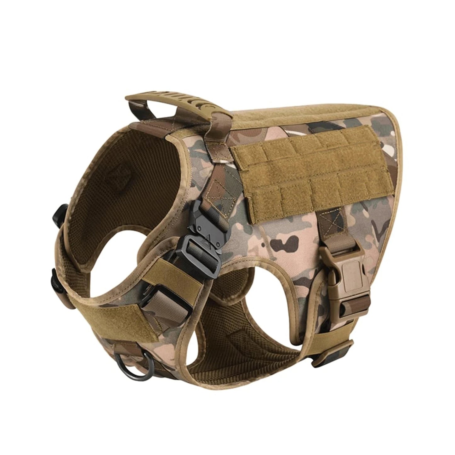Tactical Padded Dog Harness With Quick Release Molle System