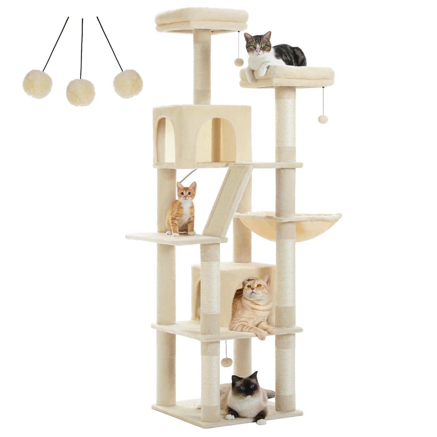 PAWZ Road Multi Level Cat Tree With Scratching Posts And Perches