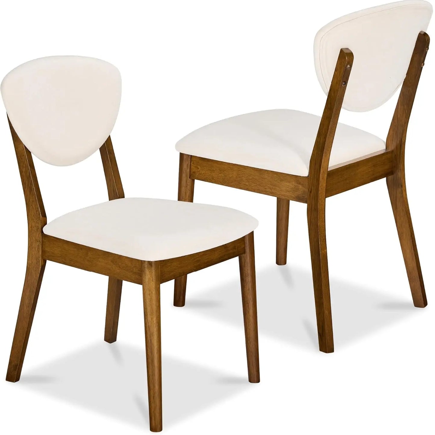 Dining Chairs Set of 2 Mid Century Modern Upholstered Wood