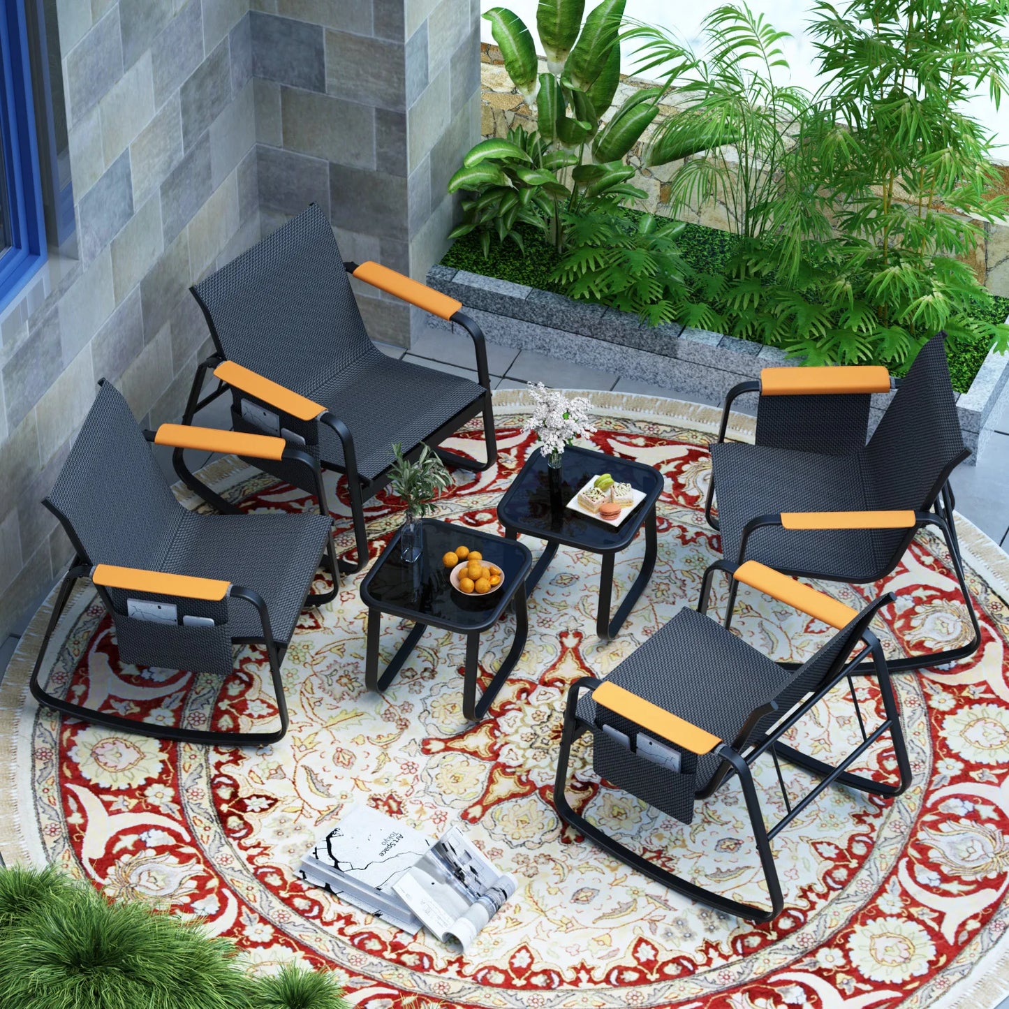Avenvista 6 Piece Outdoor Patio Conversation Set