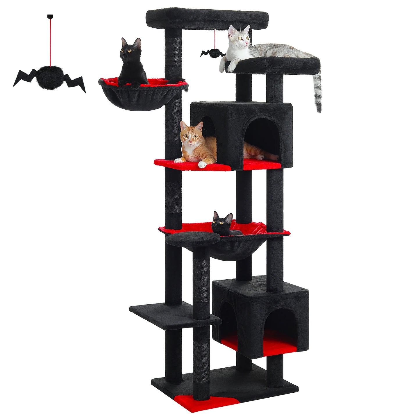 PawZ Road Premium Cat Tree With Hammock And Durable Scratching Posts