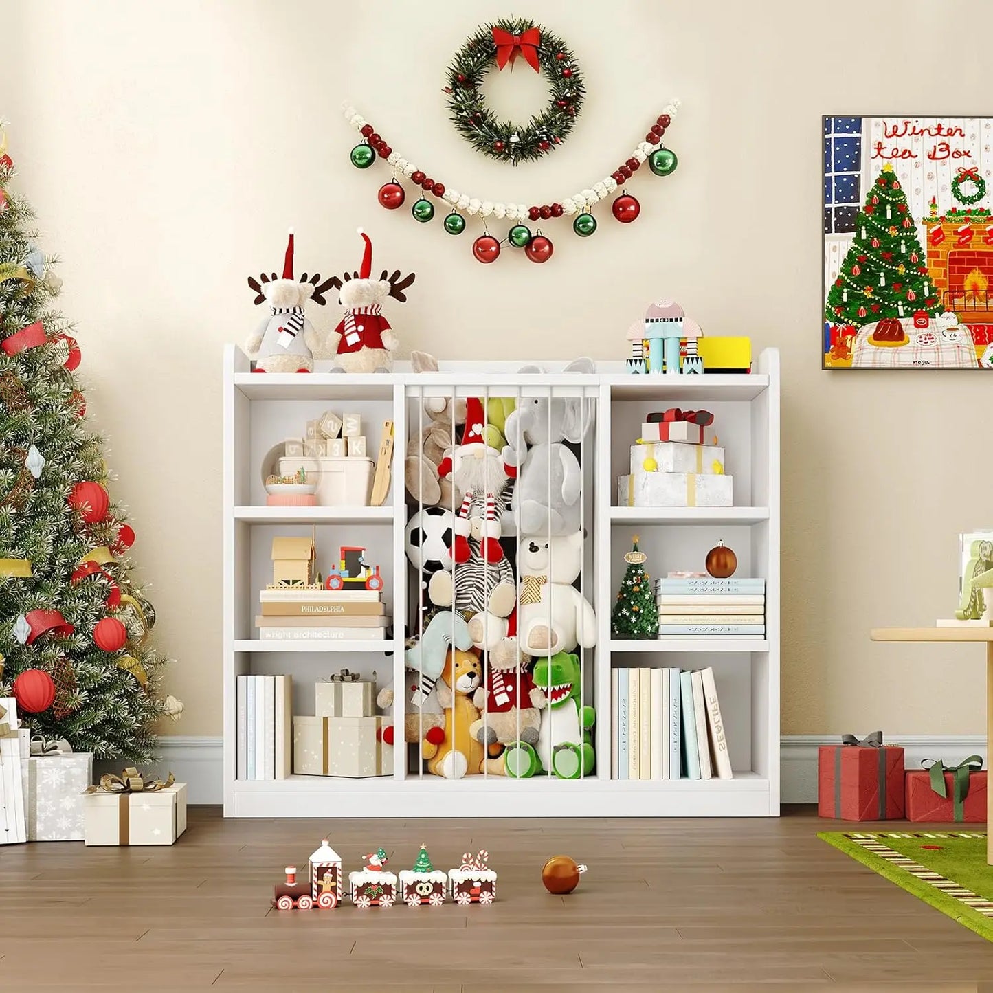 ONBRILL Kids Toy Organizer Shelf With Rounded Corners