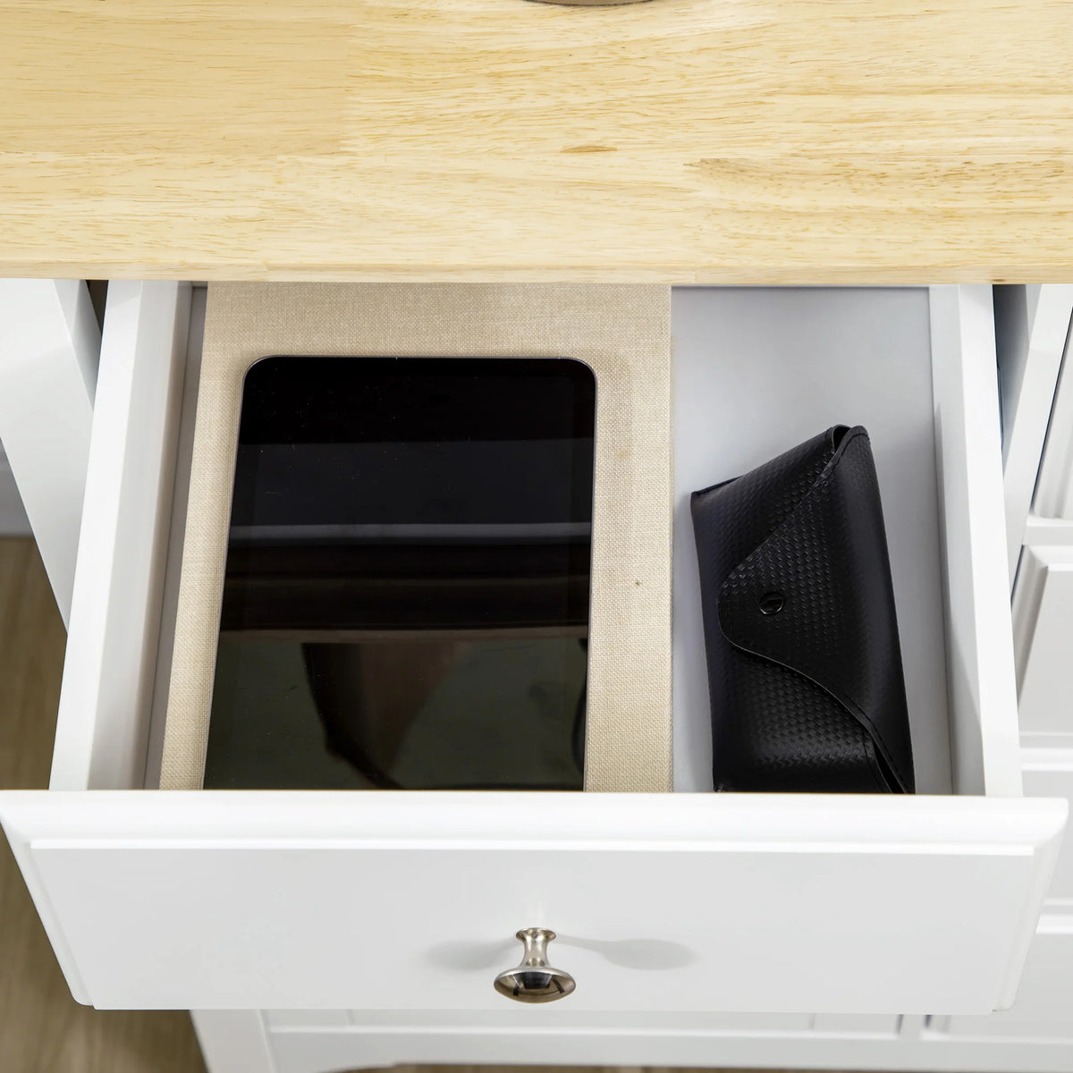 HOMCOM Sideboard Buffet Cabinet With Storage Drawers And Adjustable Shelves