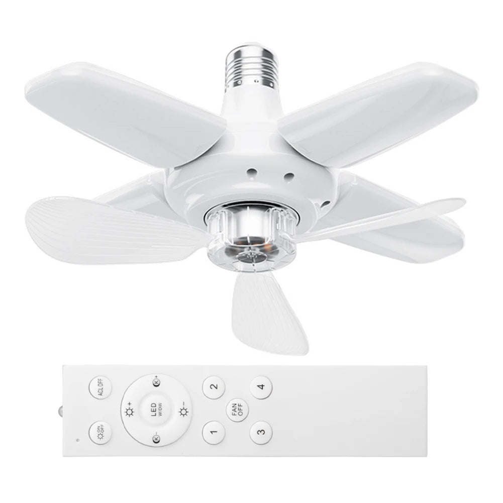 Sikiwind Modern LED Ceiling Fan With Silent Remote Control For Bedroom