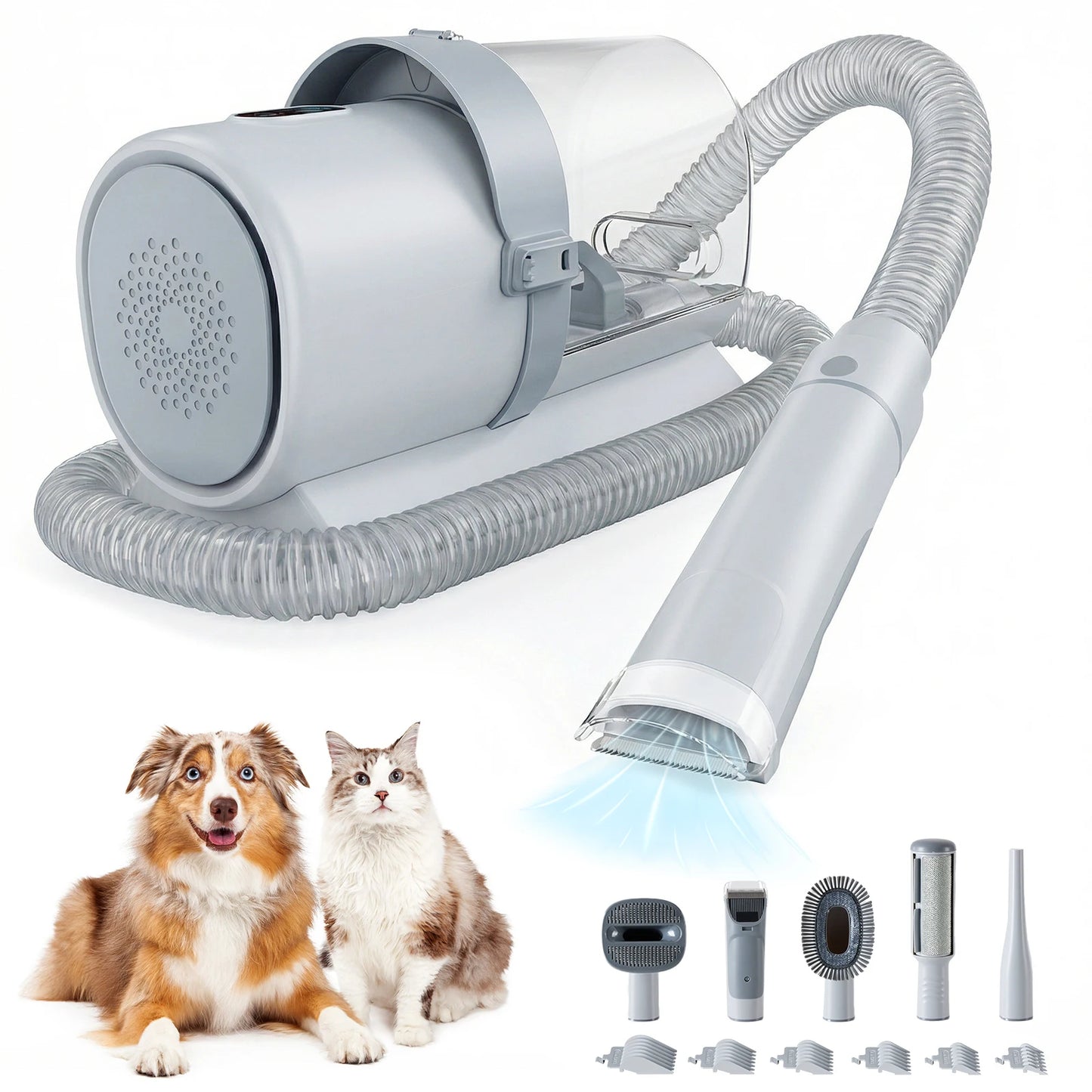 Professional Cordless Pet Grooming Clipper And Vacuum Kit Set