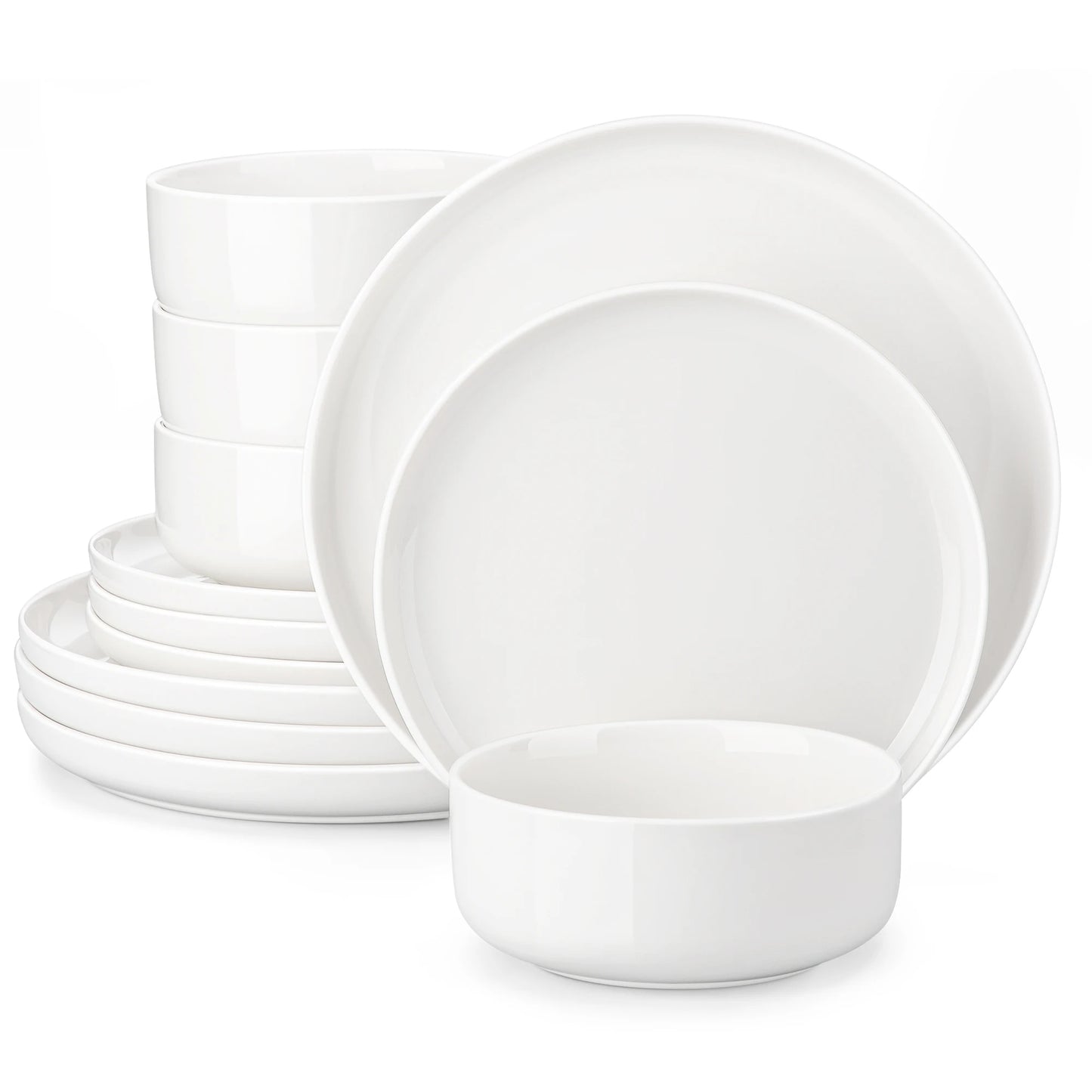 MALACASA Porcelain Dinnerware Set Service For Four Dishwasher Safe