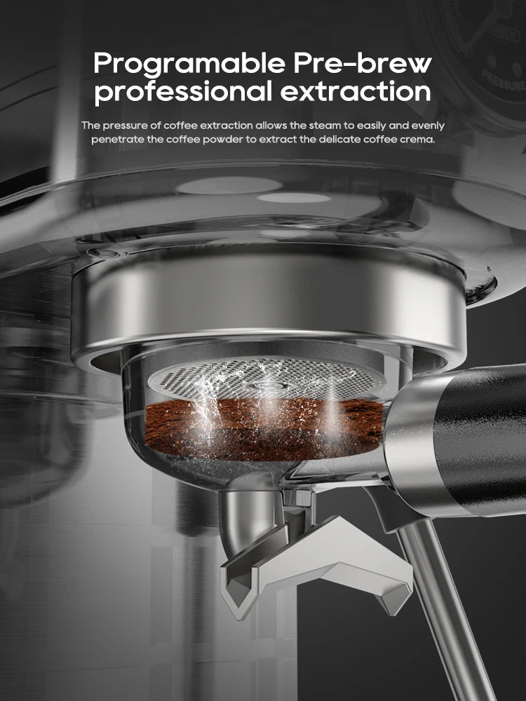 HiBREW 20Bar Semi Automatic Espresso Machine H10B Temperature Adjustable