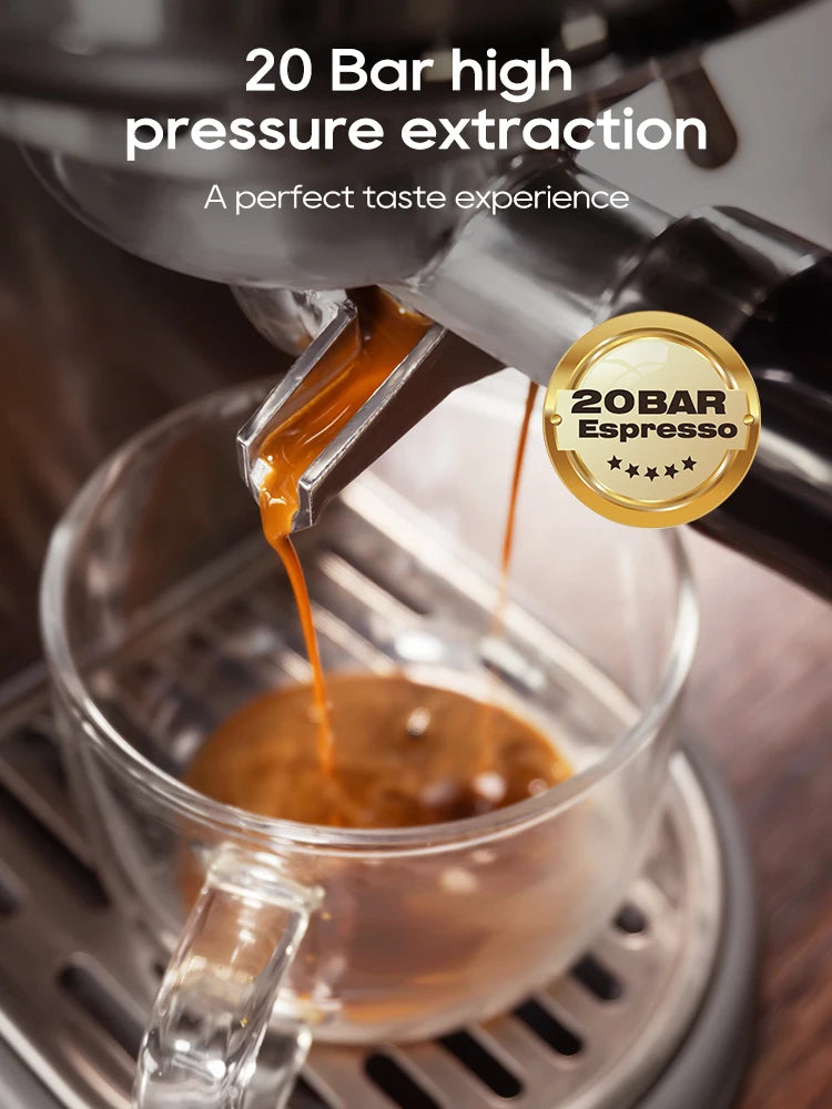HiBREW 20Bar Semi Automatic Espresso Machine H10B Temperature Adjustable