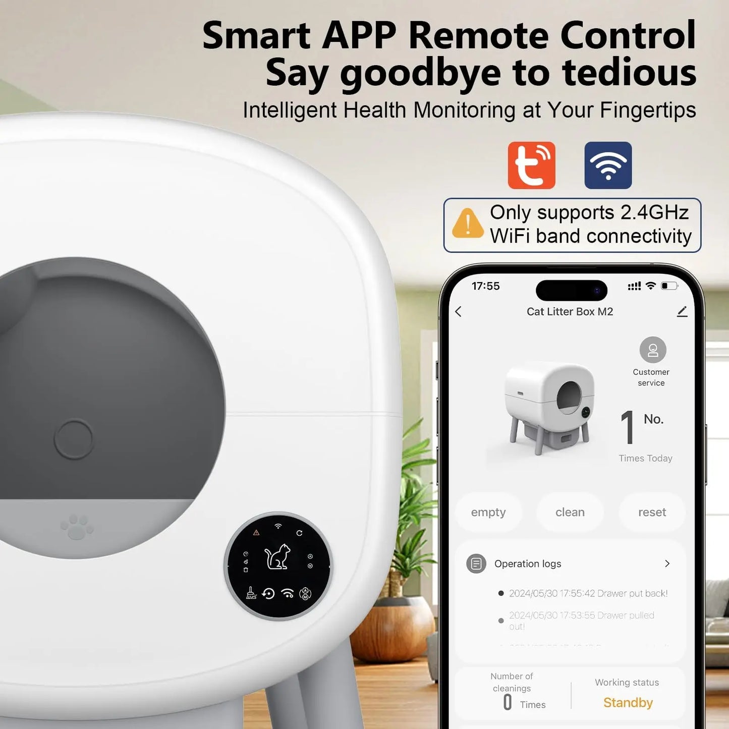 Fumoi Smart Self-Cleaning Cat Litter Box With App Control