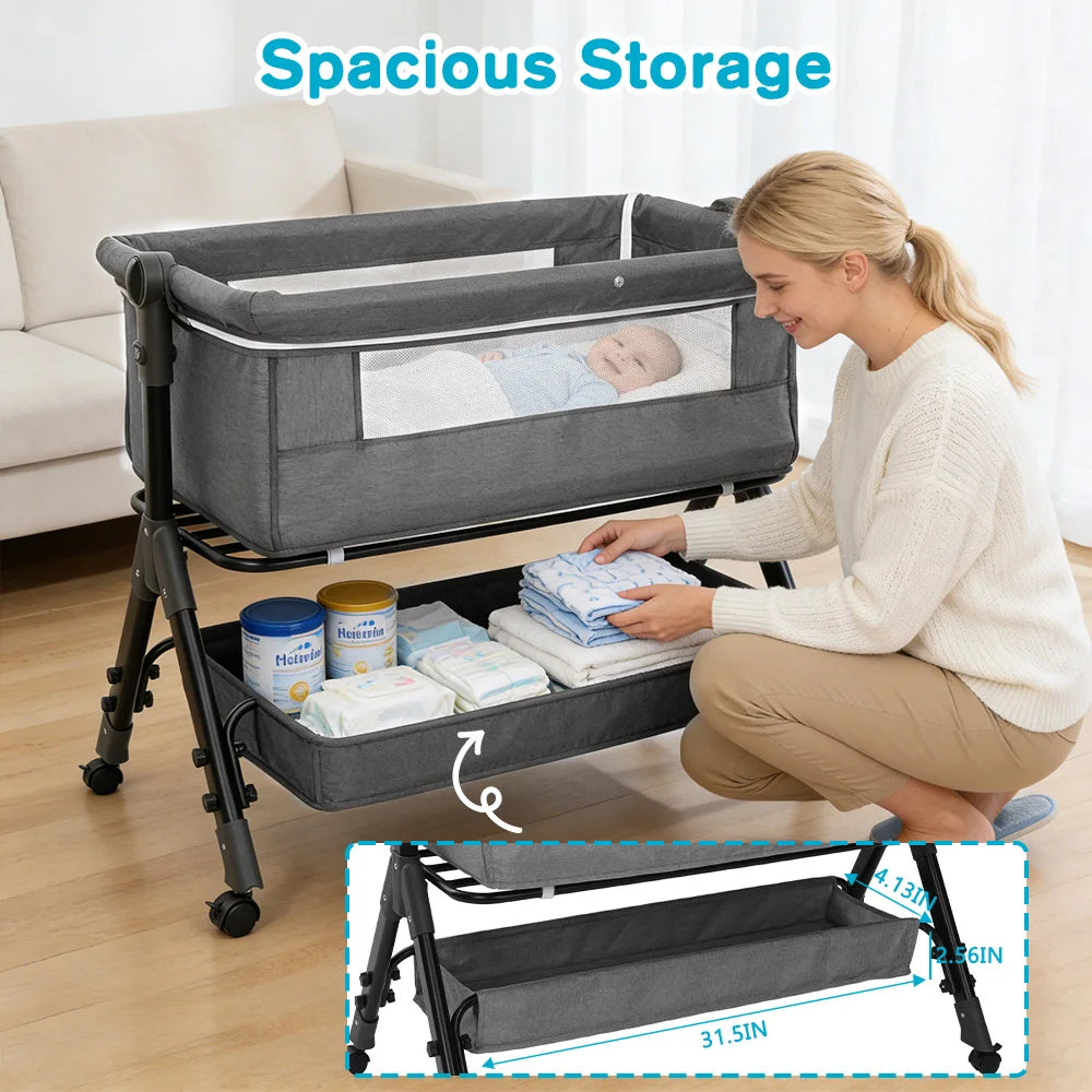 Portable Foldable Baby Bassinet Bedside Sleeper For Infants