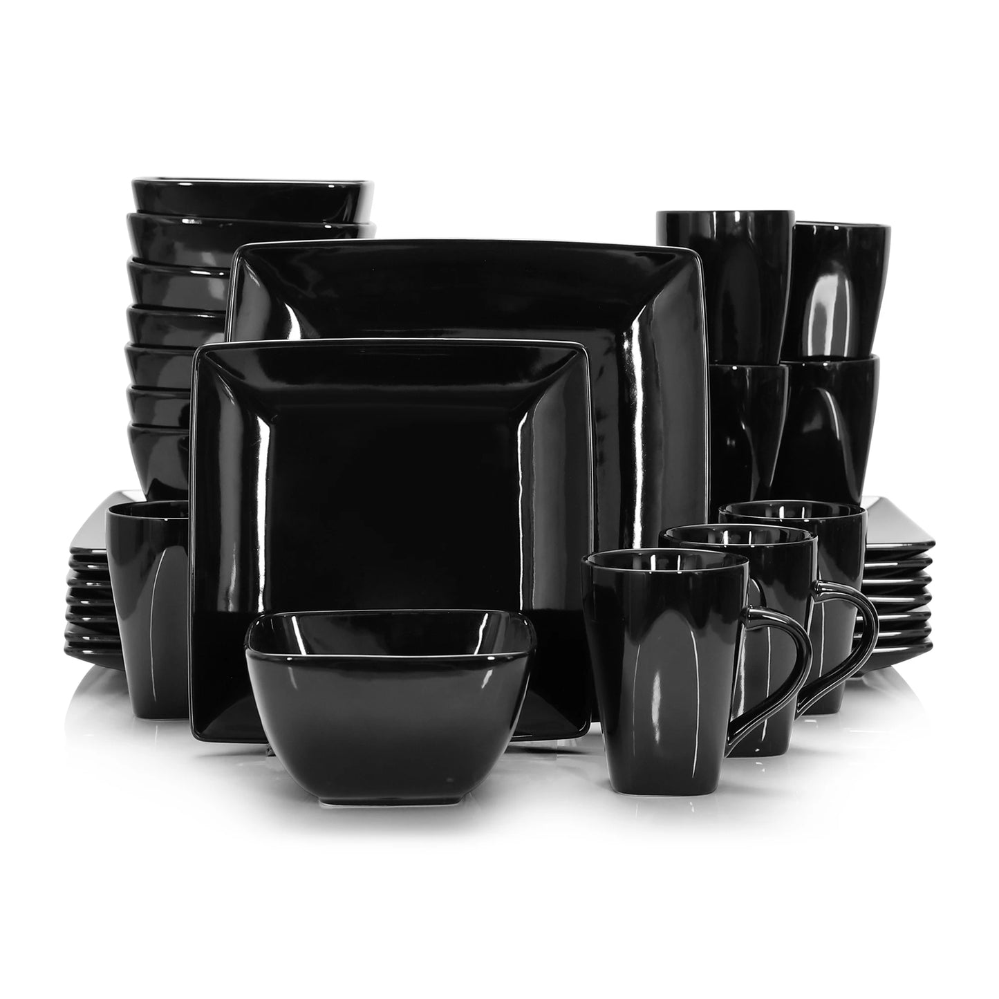 Malacasa Soho Square Porcelain Dinnerware Set Ceramic Dinnerware Collection