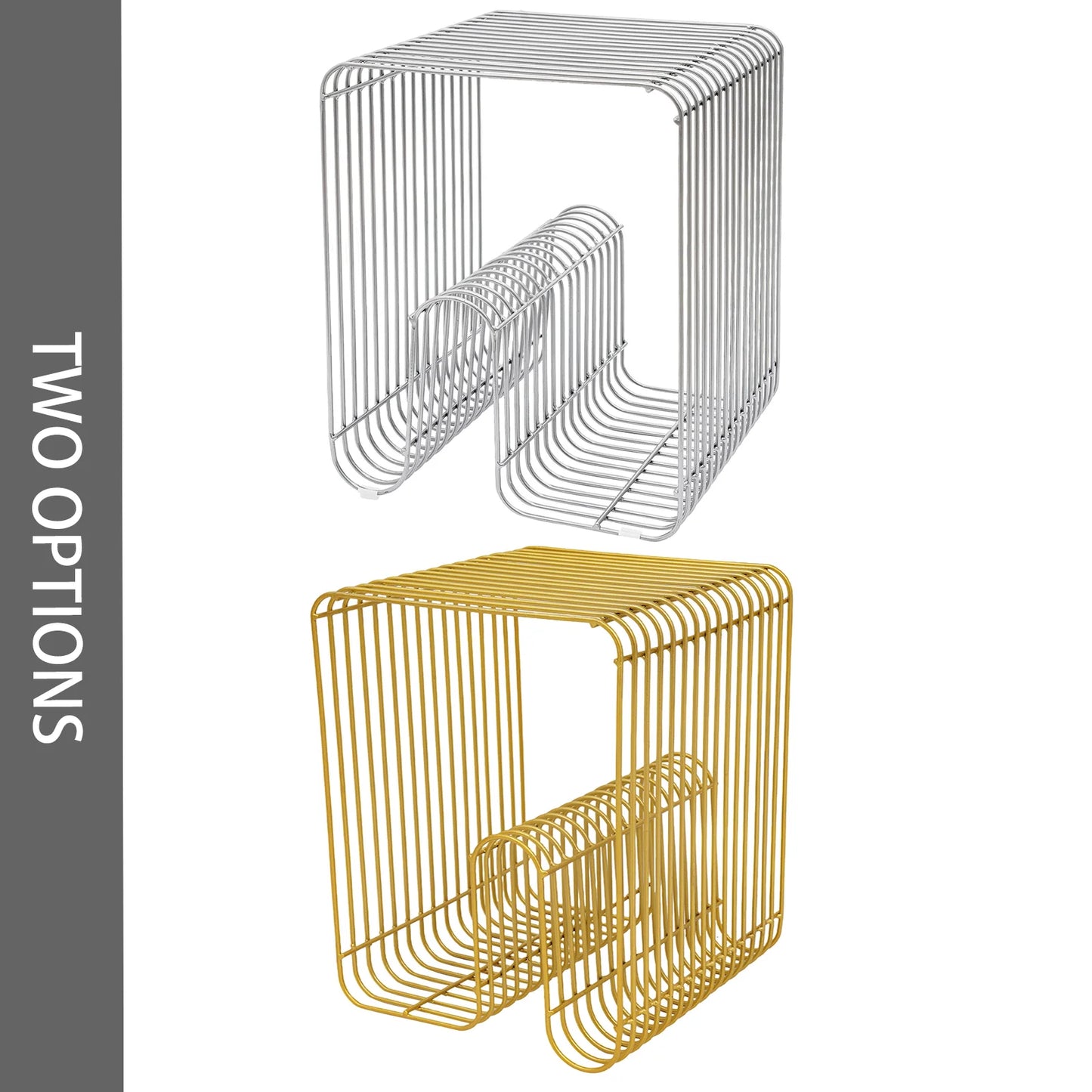 Iron T-Shaped Side Table, Modern End Table With Protective Pads