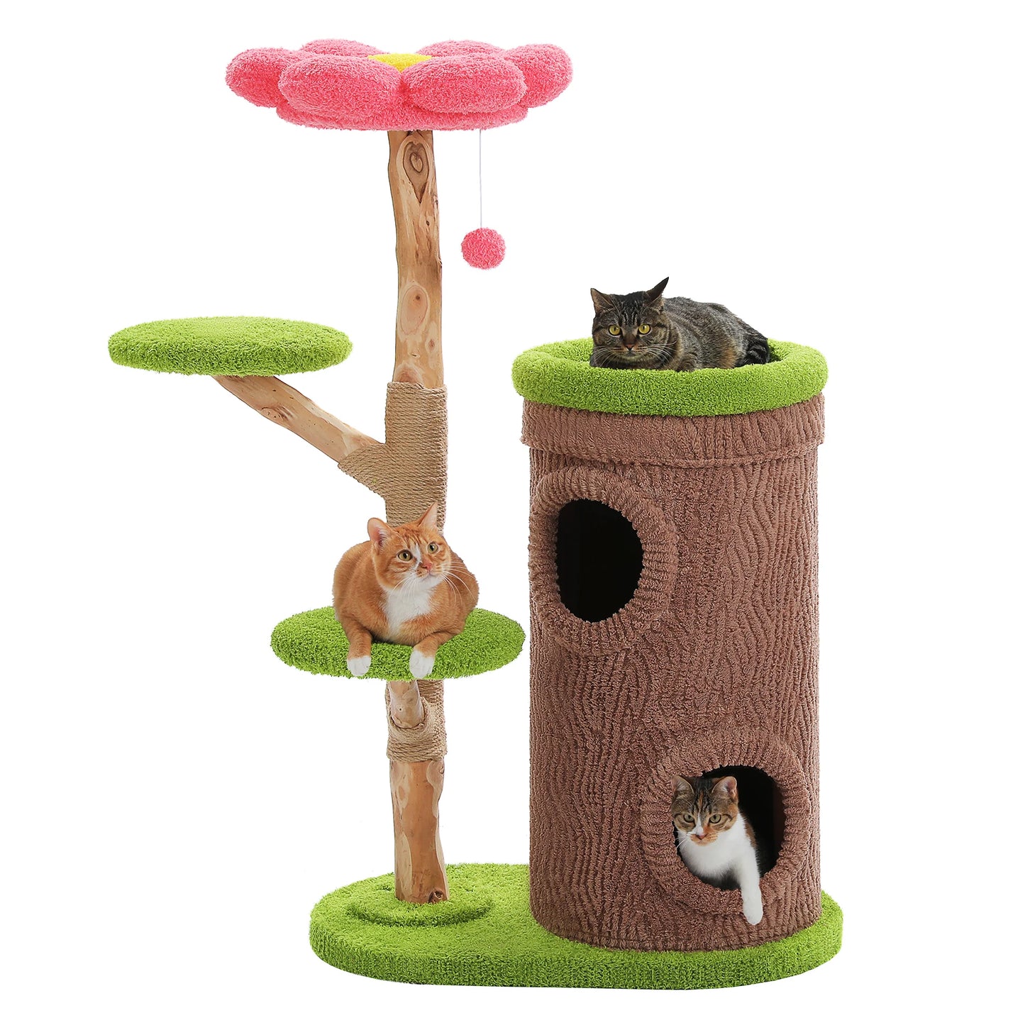 PAWZ Road Large Cat Tree Tower With 4 Condos And Scratching Post
