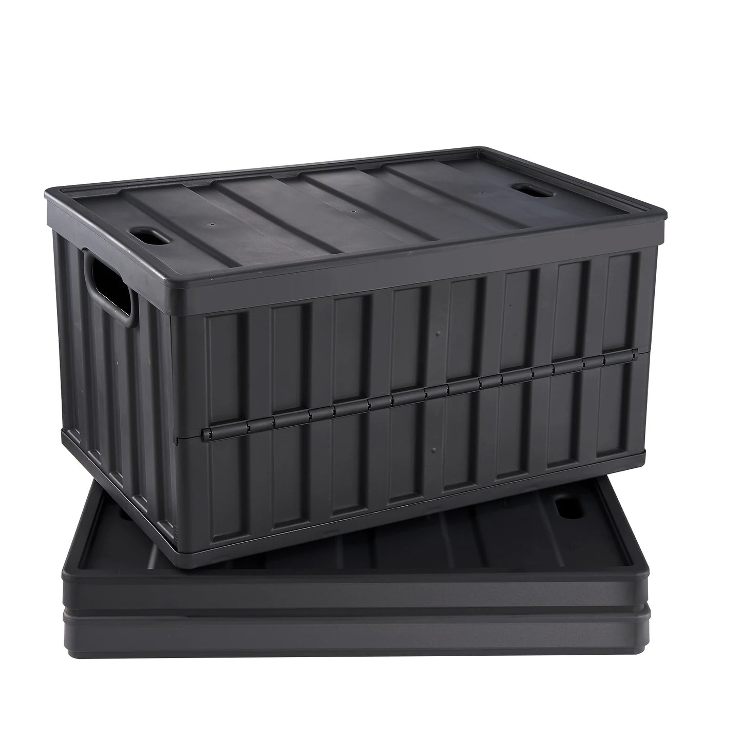 Foldable Stackable Storage Bins With Lids For Home Organization