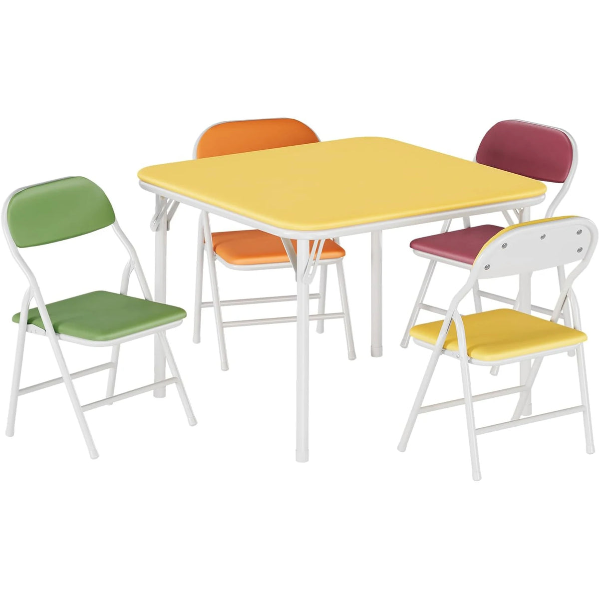 TWISTER.CK Kids Folding Table And Chairs Set For Children