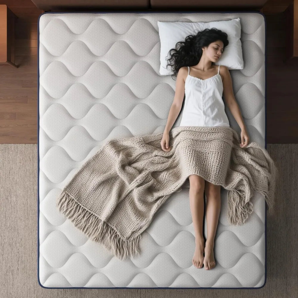 Pocket Spring And Memory Foam Mattress In A Box, Medium Firm