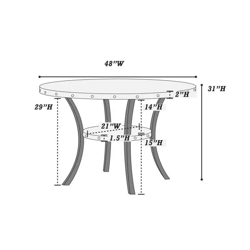 Antique Round Dining Table Set With Four Padded Chairs