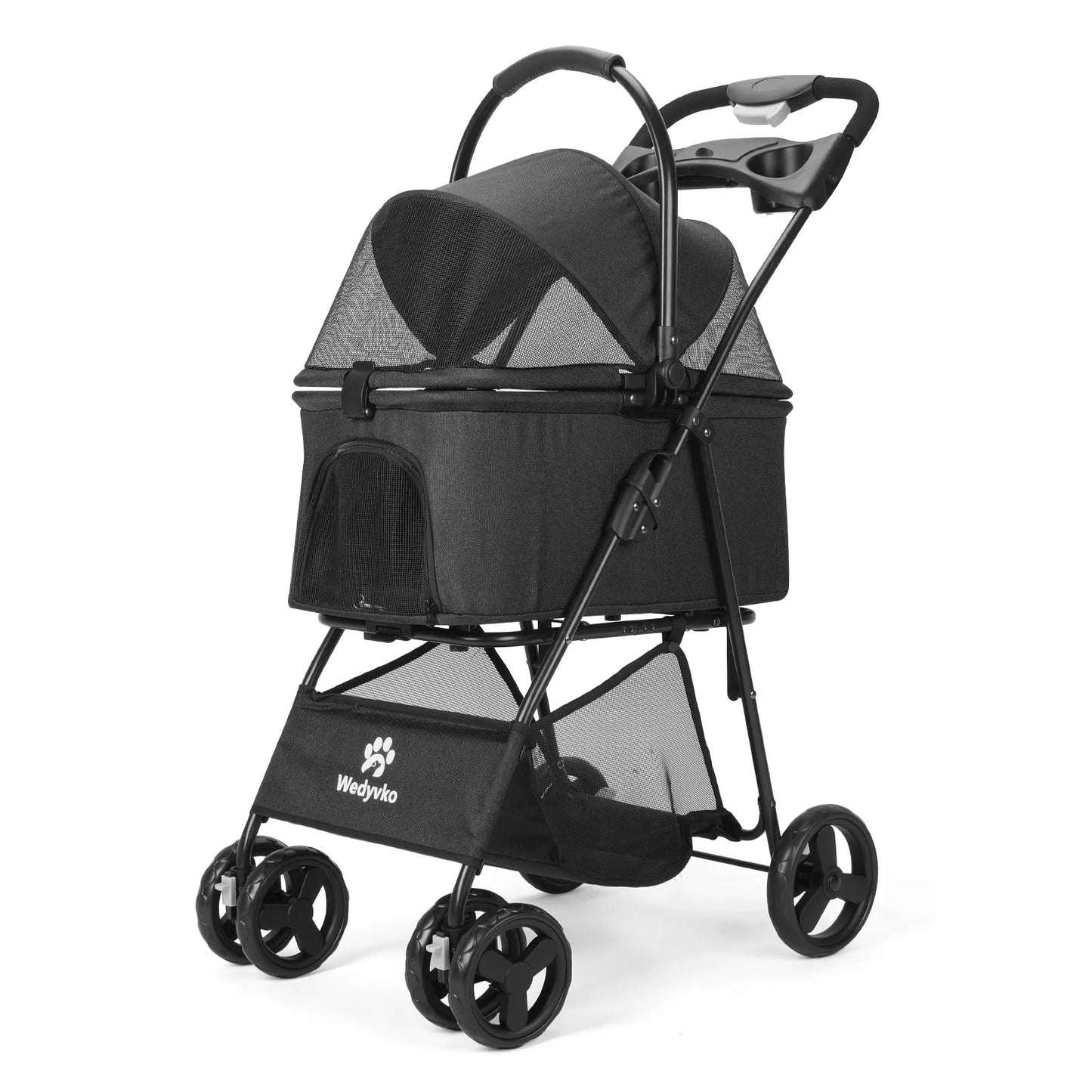 Folding Three In One Pet Stroller With Removable Carrier