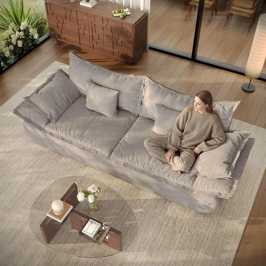 Cloud Couch Modern 3 Seater Chenille Sofa Upholstered