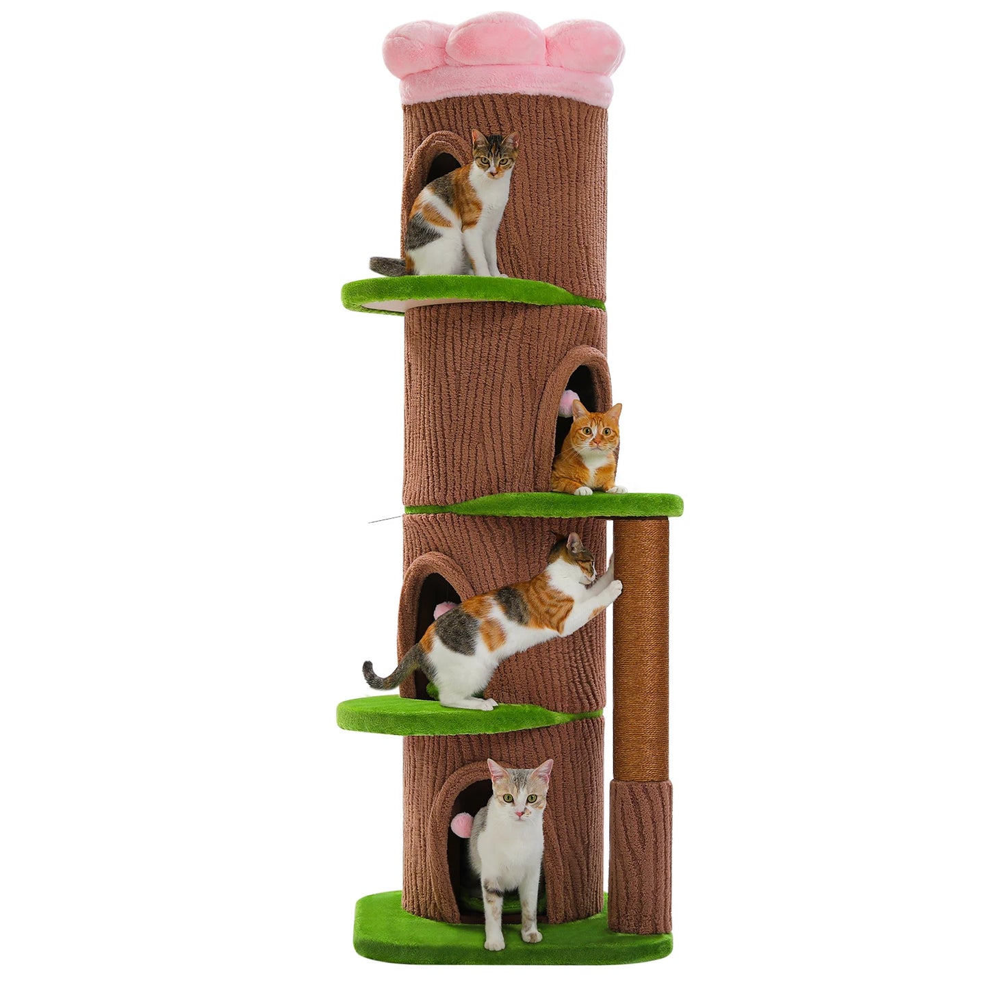 PAWZ Road Large Cat Tree Tower With 4 Condos And Scratching Post