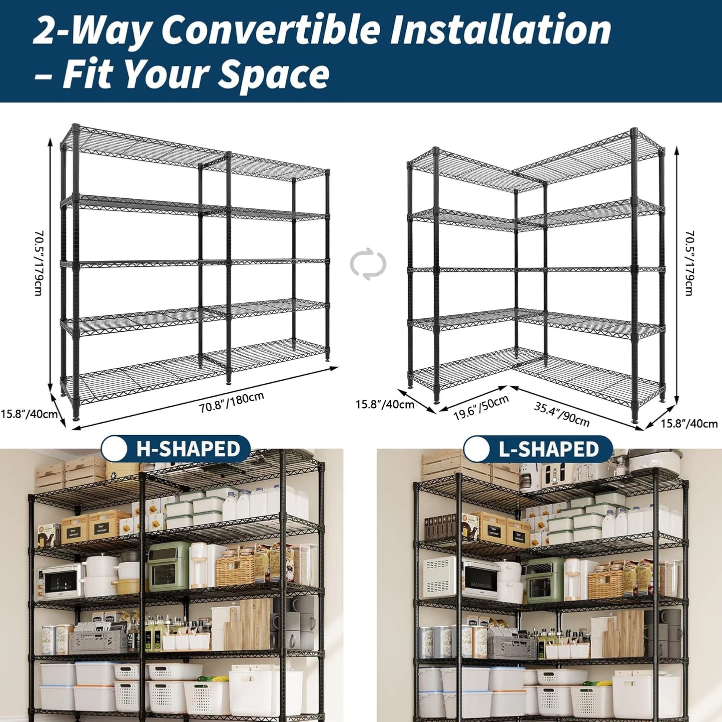 Twister CK Heavy Duty Metal Storage Shelves Adjustable Rack