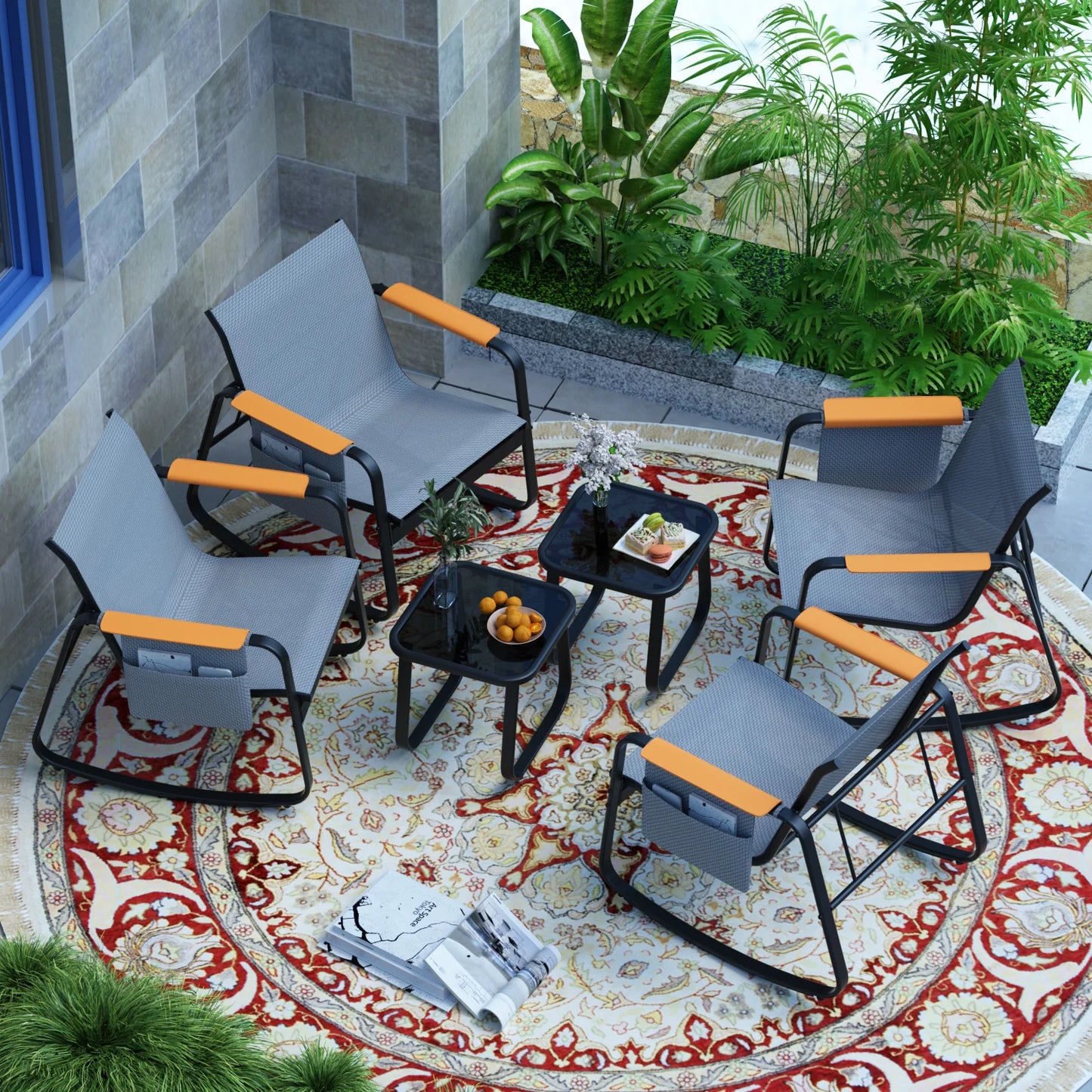 Avenvista 6 Piece Outdoor Patio Conversation Set