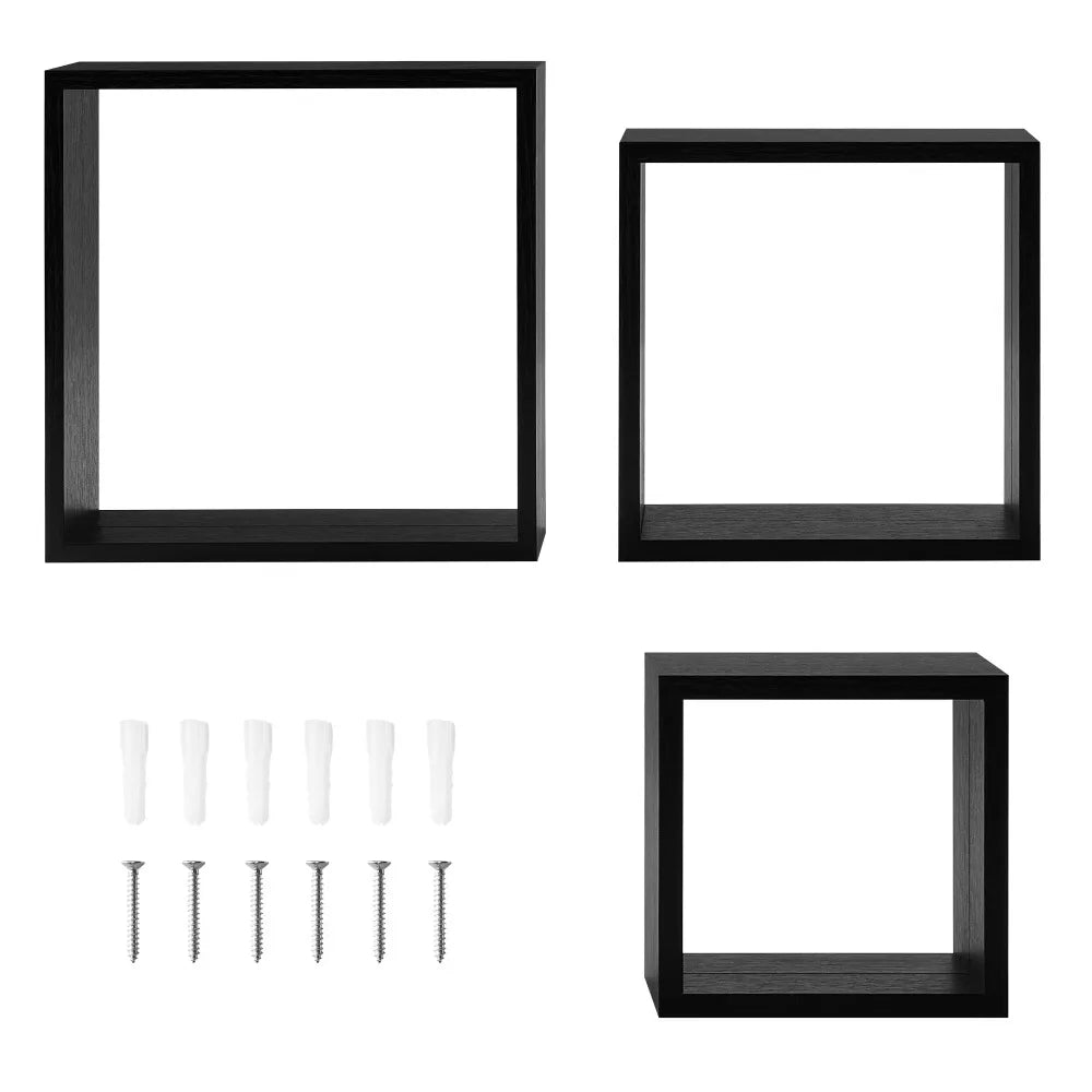Modern Cube Storage Shelf Set Wall Mount Display Organizer