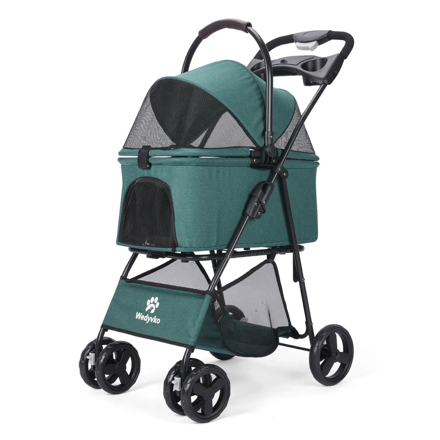 Folding Three In One Pet Stroller With Removable Carrier
