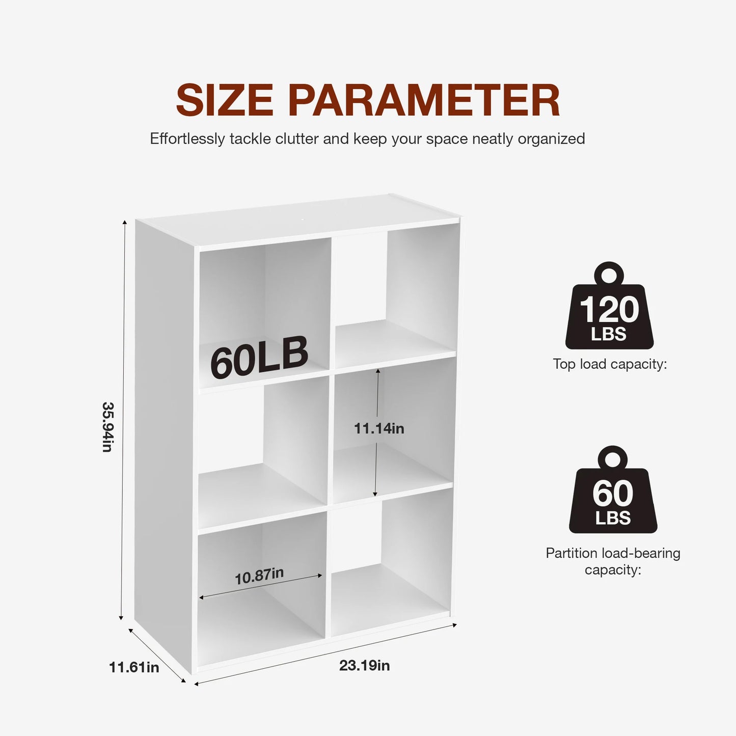 JHK Nine Cube Storage Organizer Wooden Shelf Bookcase