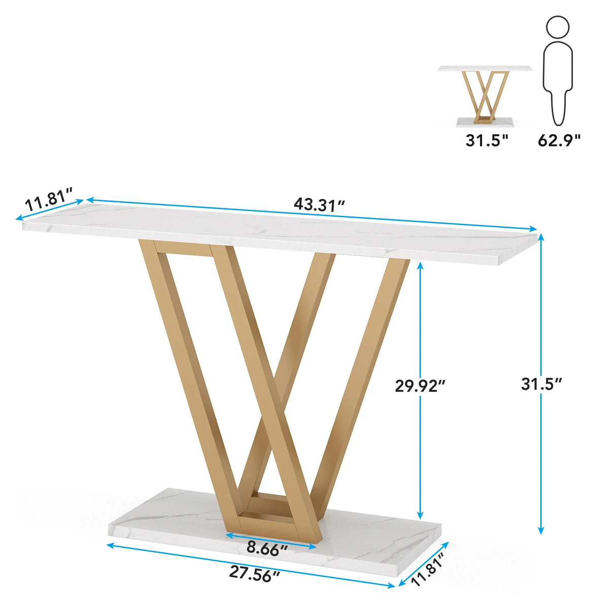 Tribesigns Modern Wood Console Table For Entryway And Living Room