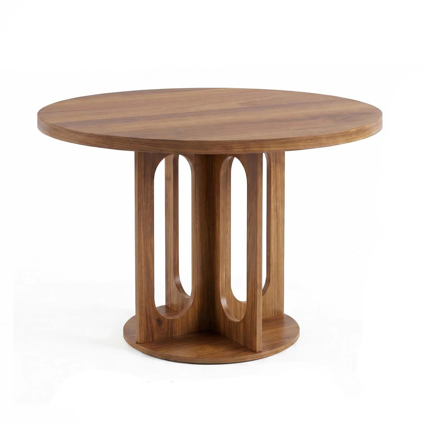 HiMISS Modern Round Dining Table With Arch Pedestal Base