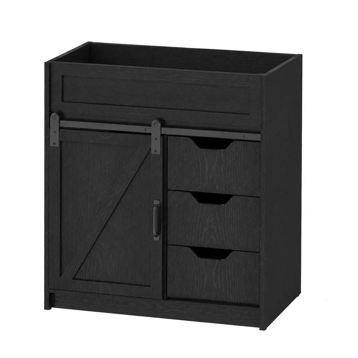 EVOKEDEN Farmhouse Bathroom Vanity Cabinet With Sink And Drawers