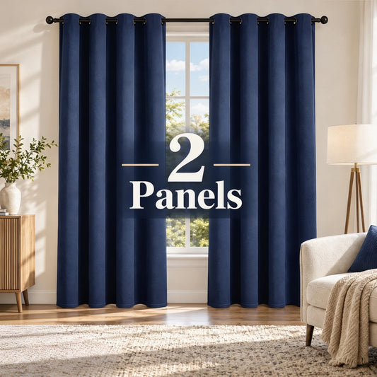 Blackout Thermal Insulated Window Curtains For Noise Reduction