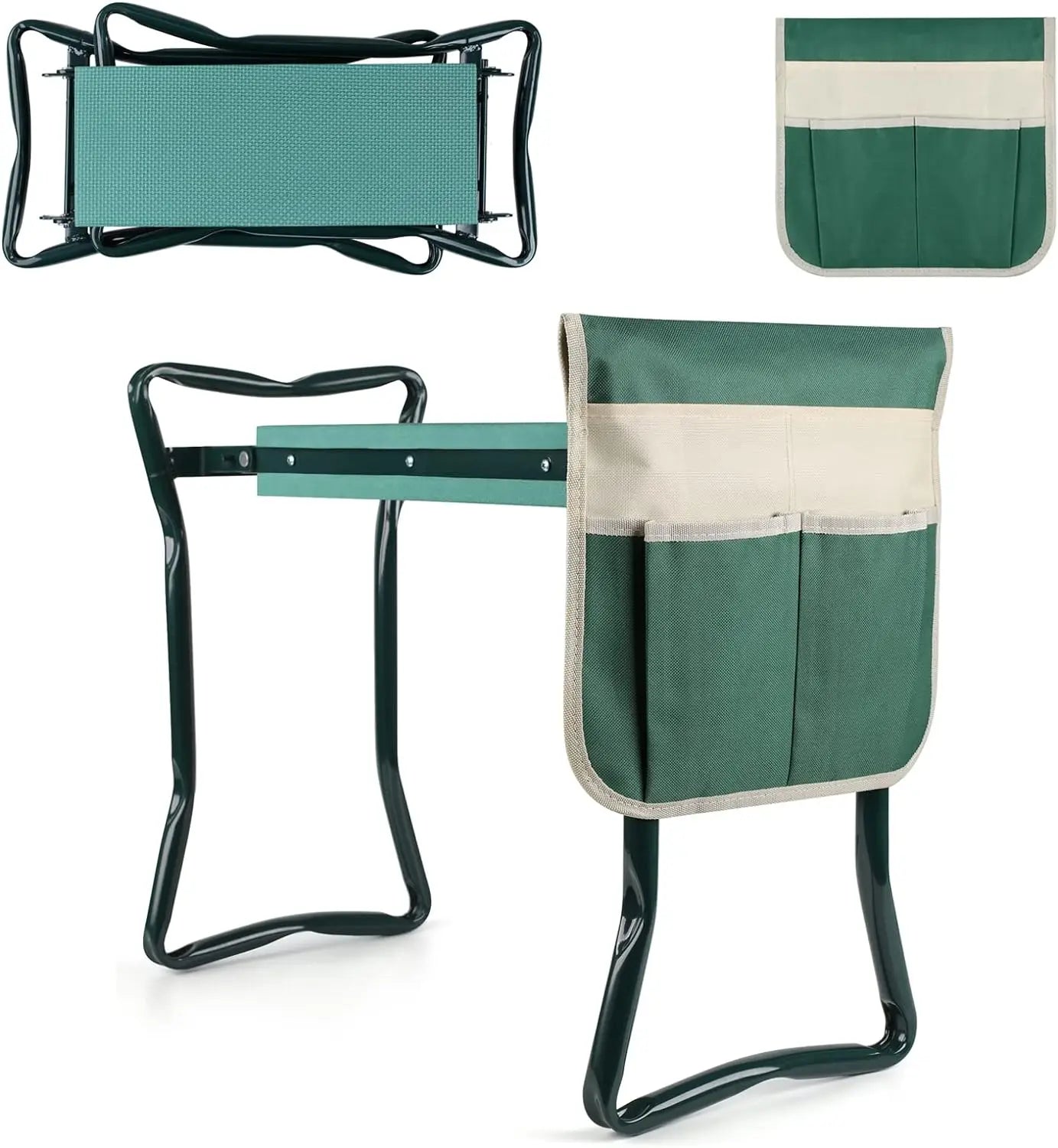 Portable Folding Garden Kneeler and Seat with Foam Cushion