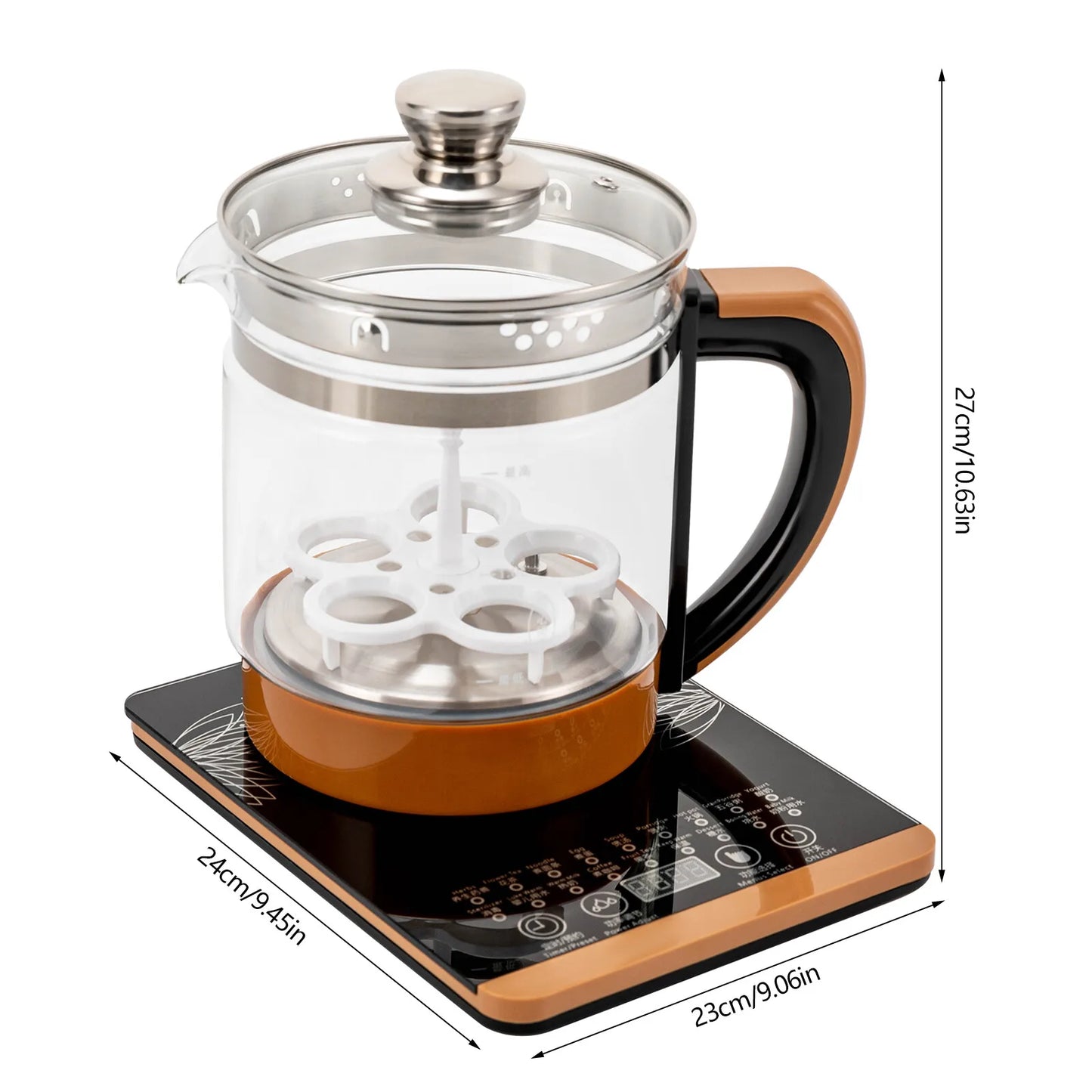 Electric Glass Tea Kettle With Keep Warm And 6 Temperature Settings BPA Free