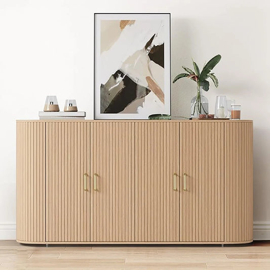 HiMISS Modern Sideboard Buffet Cabinet With Adjustable Shelves