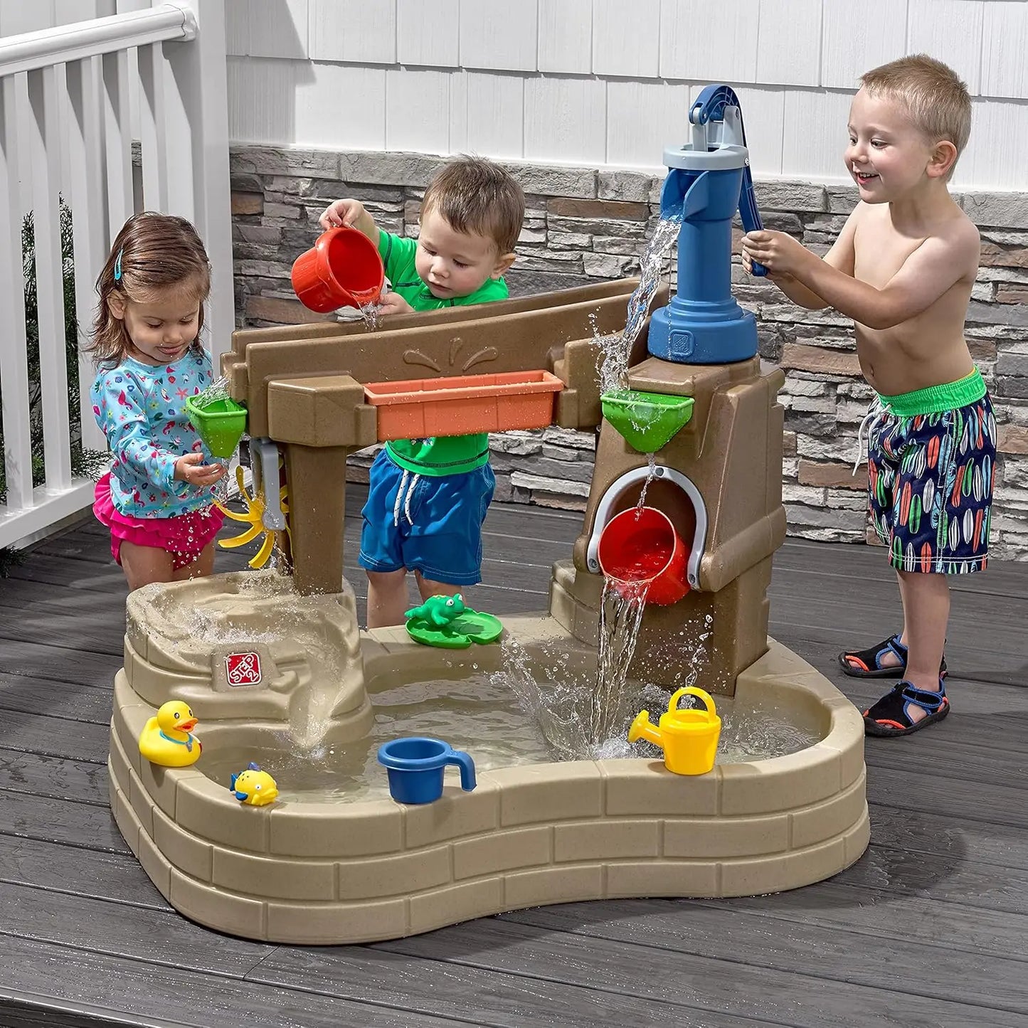 Kids Water Table With Pump And Splash Set For Toddlers