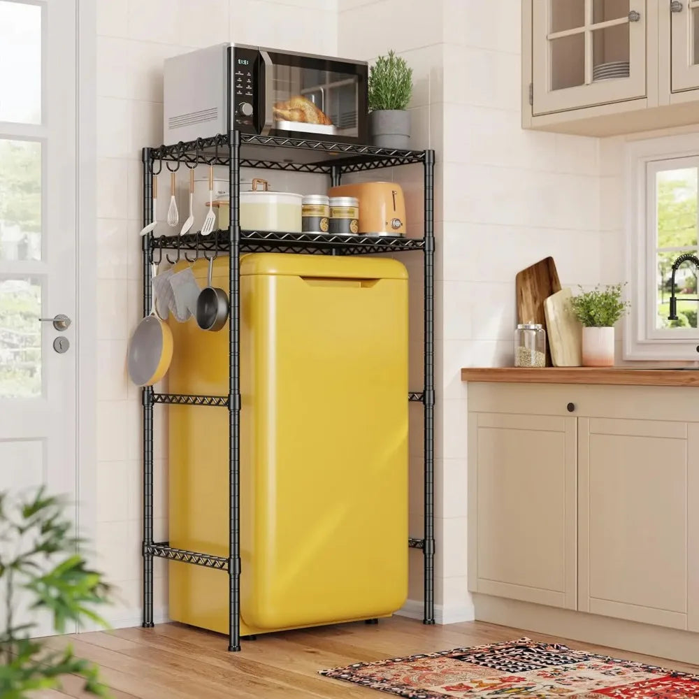 2 Tier Mini Fridge Shelf With Adjustable Metal Storage Rack