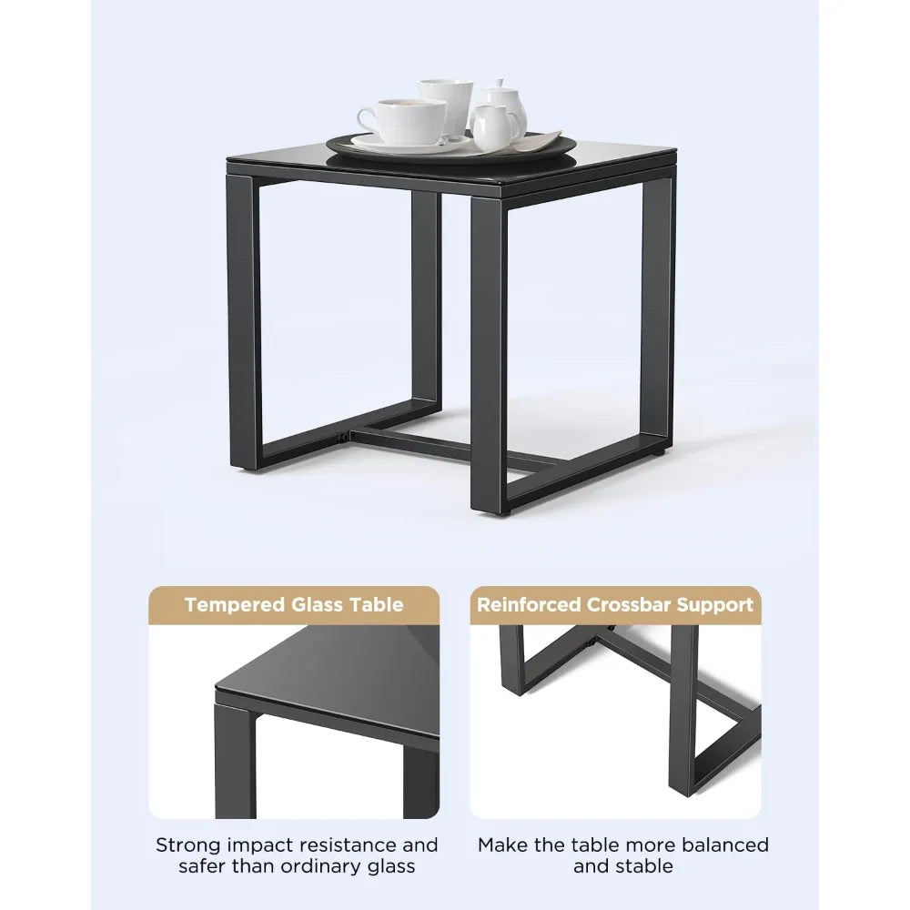 Outdoor Rattan Rocking Bistro Furniture Set With Coffee Table