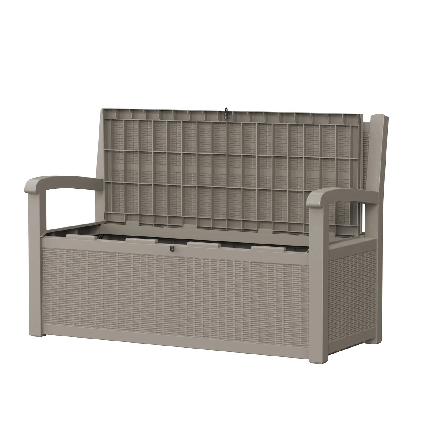 Weatherproof Resin Rattan Style Outdoor Patio Storage Bench