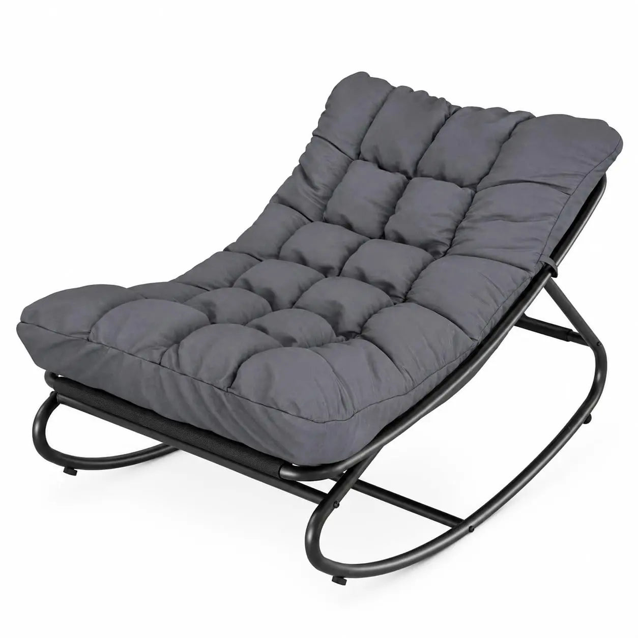 HiMISS Heavy Duty Outdoor Patio Rocking Chair With Thick Cushion