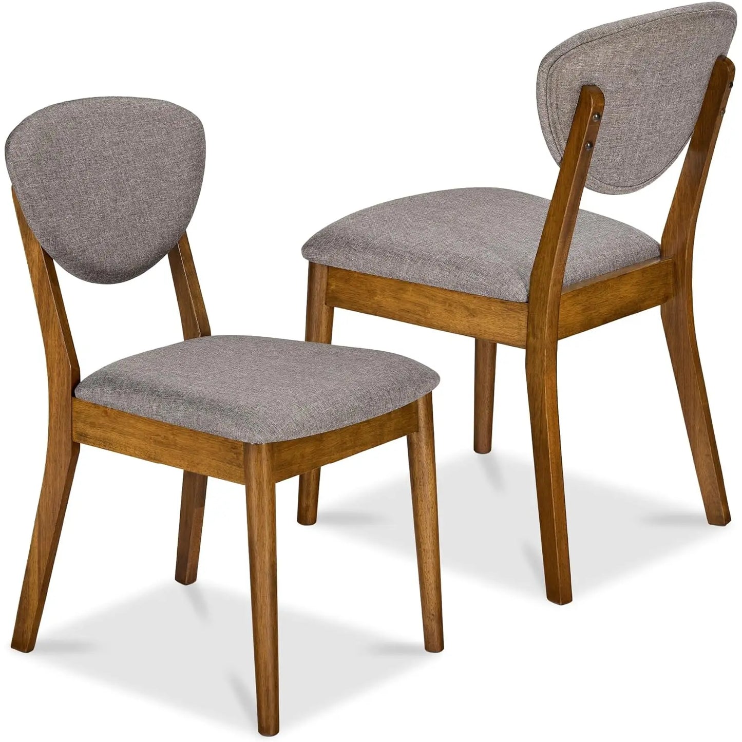 Dining Chairs Set of 2 Mid Century Modern Upholstered Wood