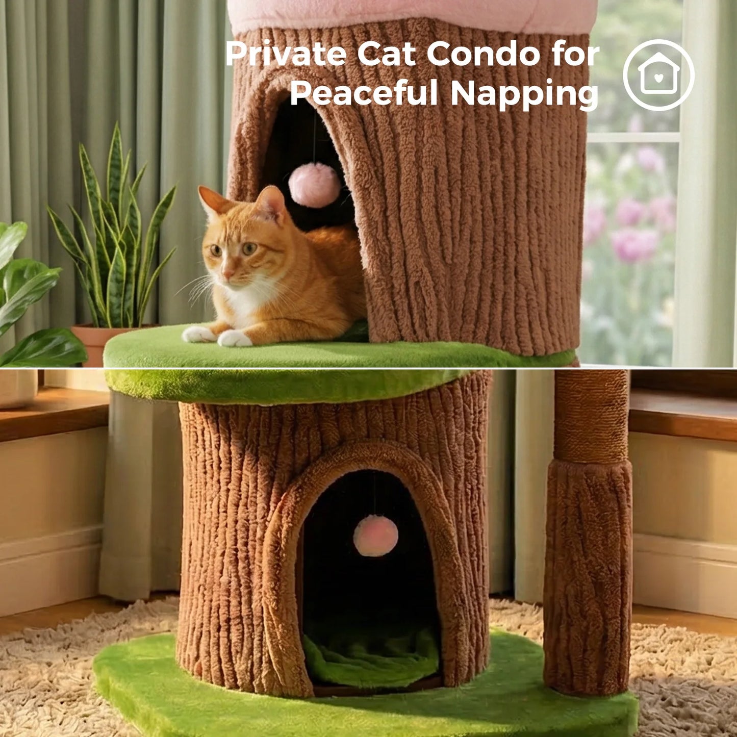 PAWZ Road Large Cat Tree Tower With 4 Condos And Scratching Post