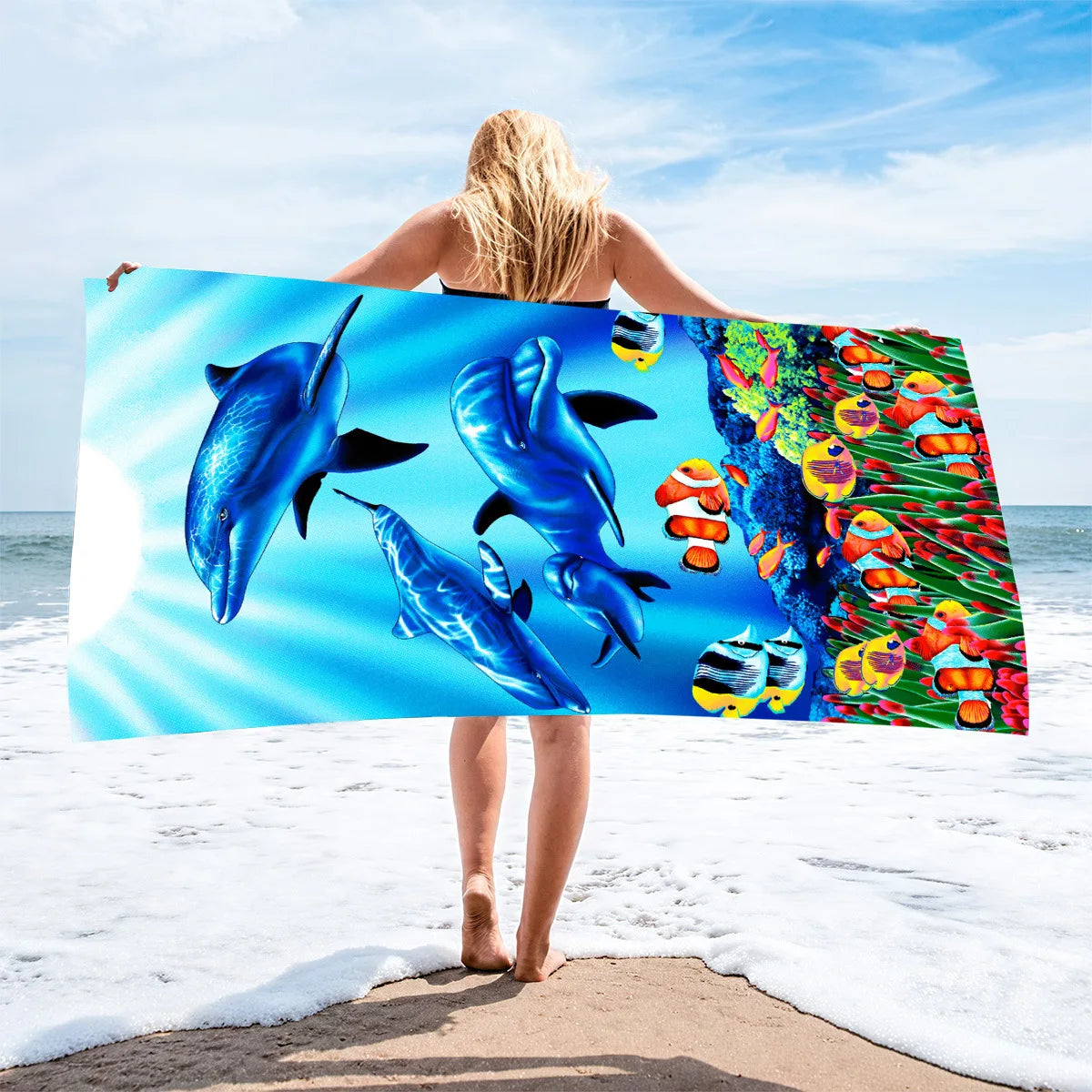 Microfiber Beach Towel Quick Dry Absorbent Portable Outdoor Camping Essential