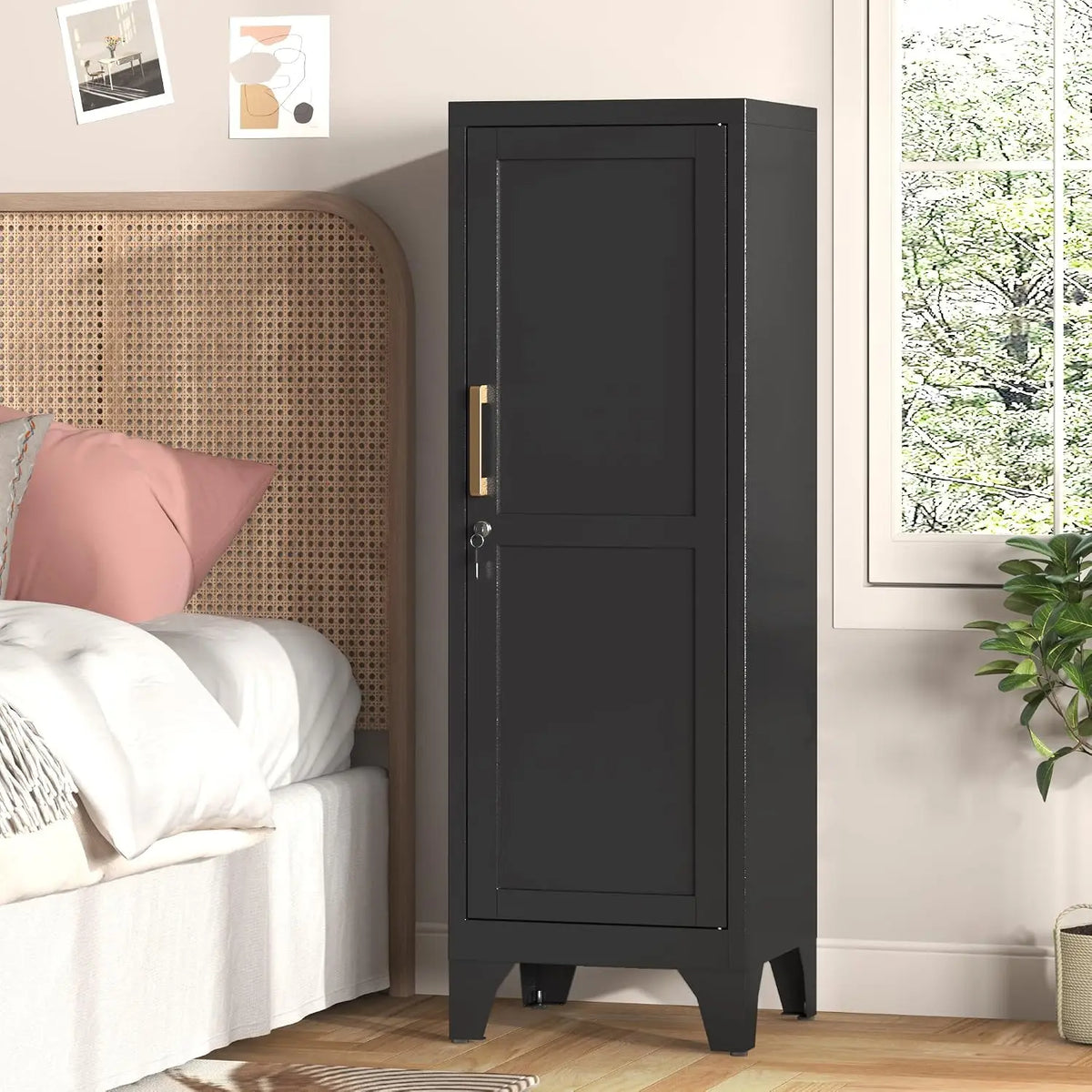 Coolsun Metal Pantry Cabinet Kitchen Storage Organizer With Shelves