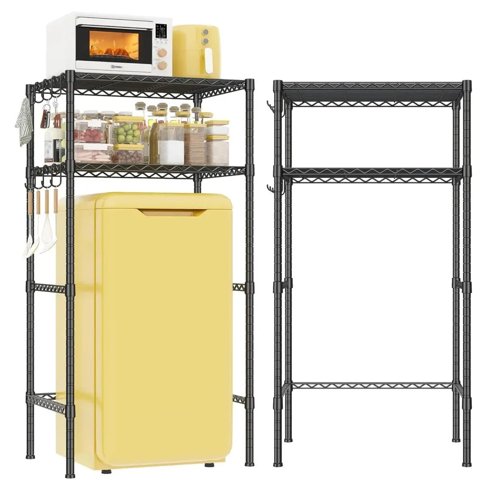 2 Tier Mini Fridge Shelf With Adjustable Metal Storage Rack