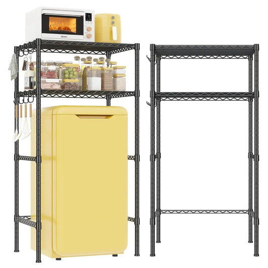2 Tier Mini Fridge Shelf With Adjustable Metal Storage Rack