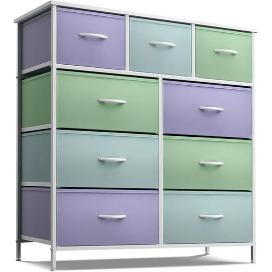 Kids Dresser With Nine Drawers Chest Tower Unit Steel Frame