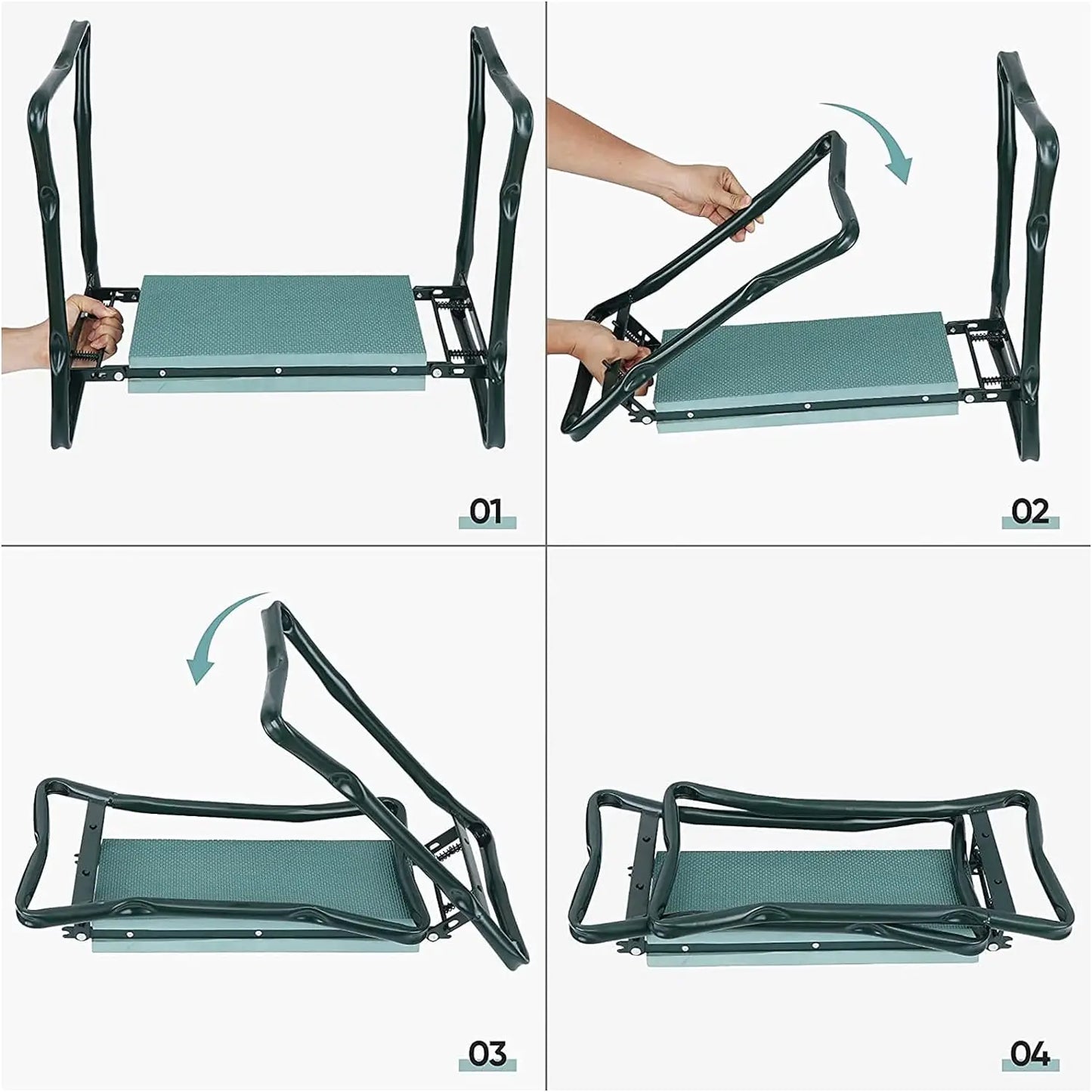 Portable Folding Garden Kneeler and Seat with Foam Cushion